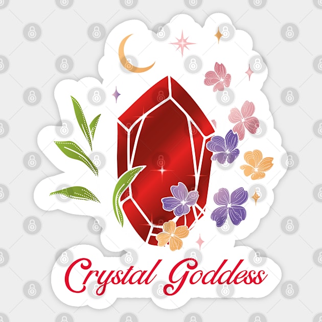 Crystal Goddess Sticker by ArtbyLaVonne